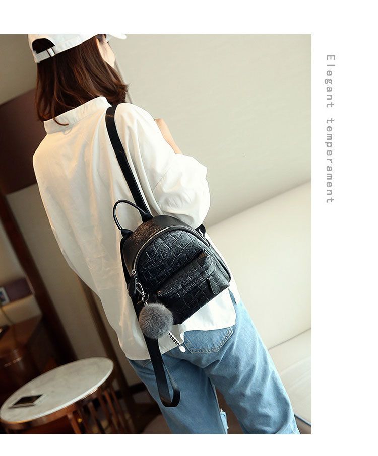 Mini Women PU Leather Cute Small Backpack Female White Back Pack Black Backpacks For Teen Girls Fashion_voghion.com