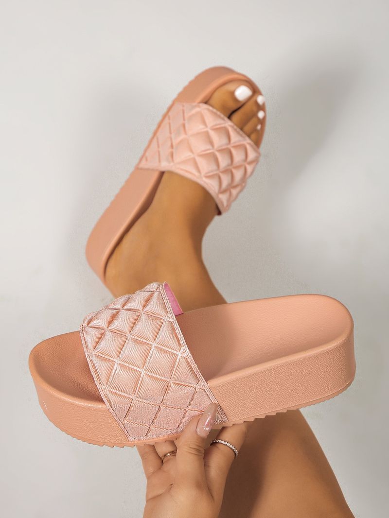 Sandali con plateau a quadri per donna, estivi, da spiaggia_voghion.com