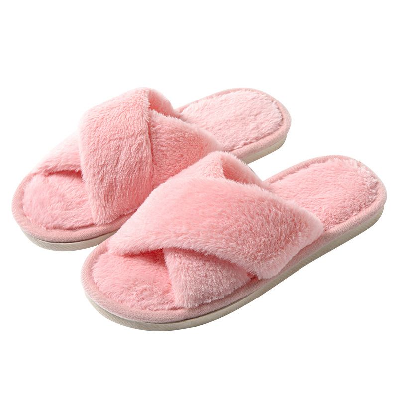 Unbeatable Quality New Autumn And Winter Cotton Slippers For Couples, Indoor Women's Home Warmth, Plush Confinement Shoes, Floor Quiet,_voghion.com