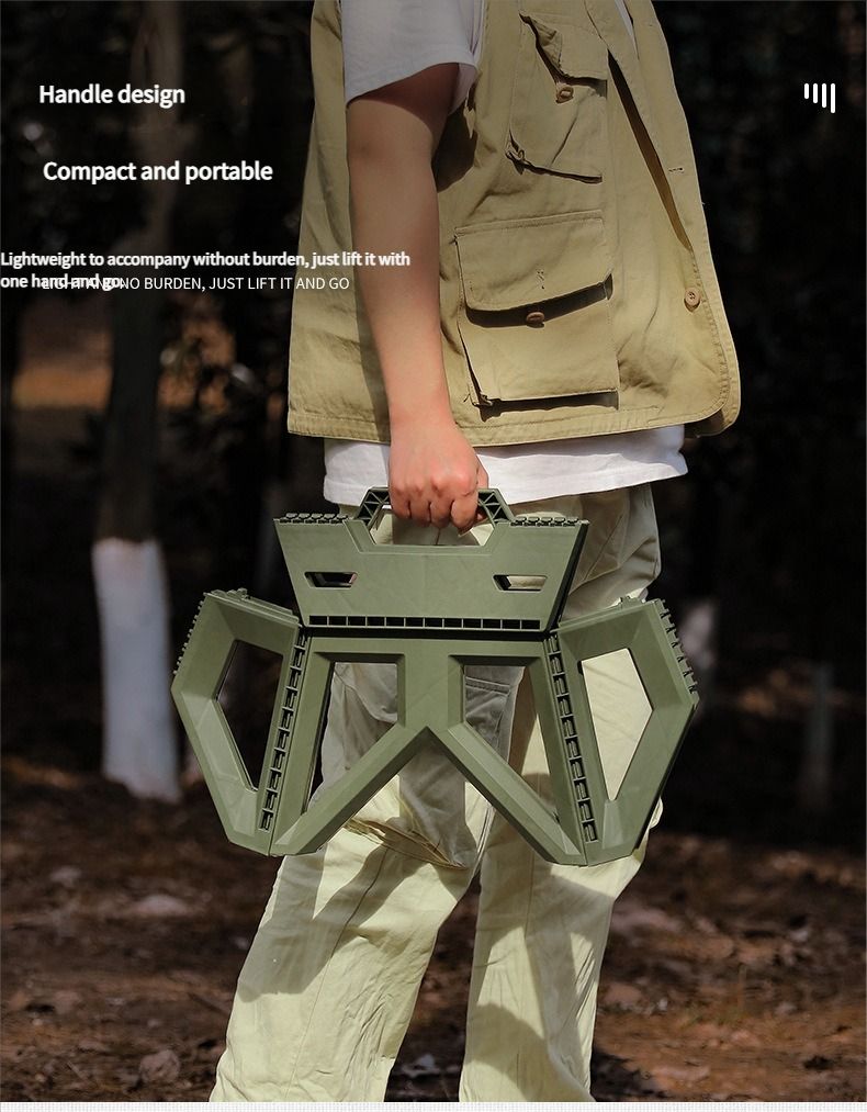 Outdoor Portable Folding Stool Mazar Square Stool Camping Portable Plastic Stool Small Stool Shoe Change Stool Children's Fishing Stool_voghion.com