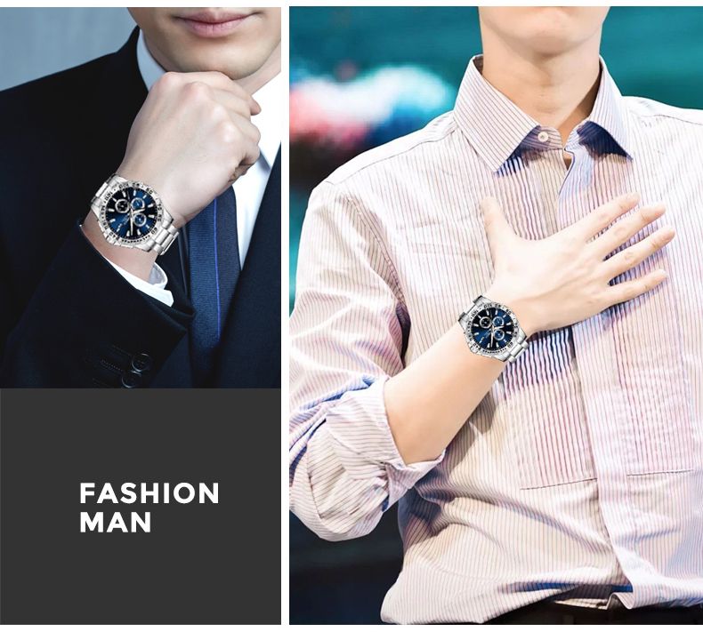 CARNIVAL Montres mécaniques multifonctions pour hommes, montre automatique à double calendrier, bracelet en cuir, lumineuse, étanche_voghion.com