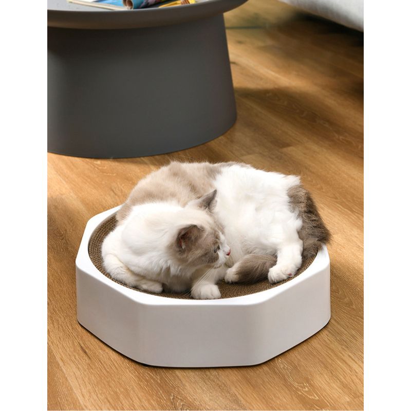 Meianju - Nido per gatti in carta ondulata sostituibile con vasca ottagonale, forniture per animali domestici_voghion.com