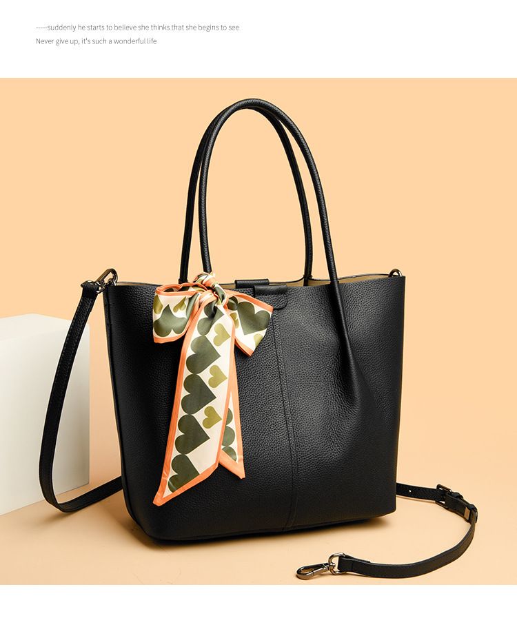 2024 new leather large capacity tote with layered cowhide, high-end single shoulder crossbody women's bag for work and_voghion.com