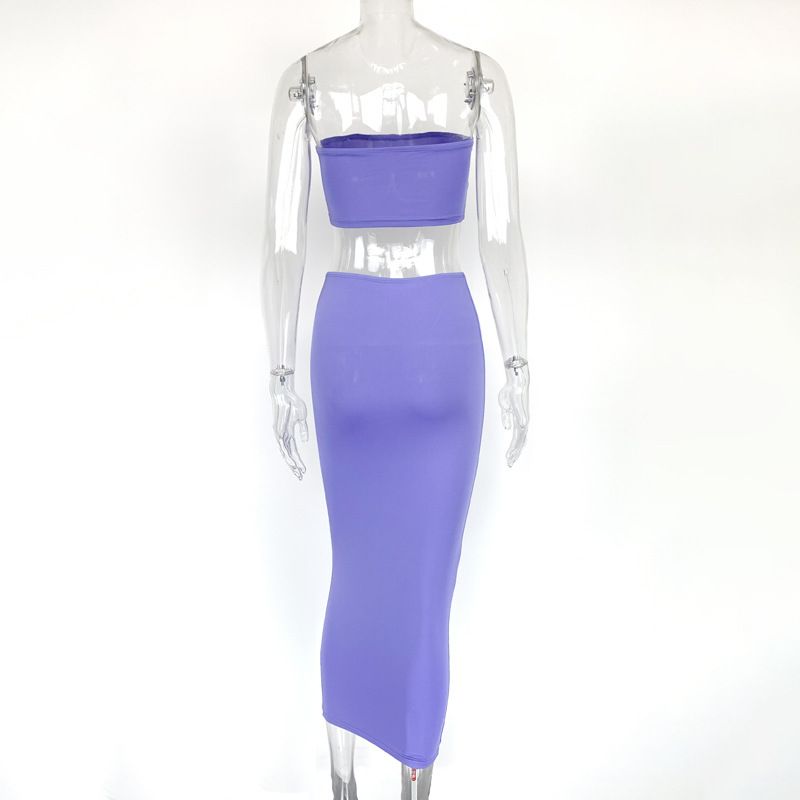 Robe fourreau de rue deux pièces sexy pour femmes, costume d'été_voghion.com