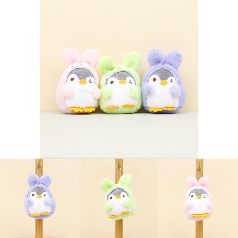 Keychain Adorable Toy Plush Cute Penguin Bunny Charm Soft 11cm Short Plush_voghion.com
