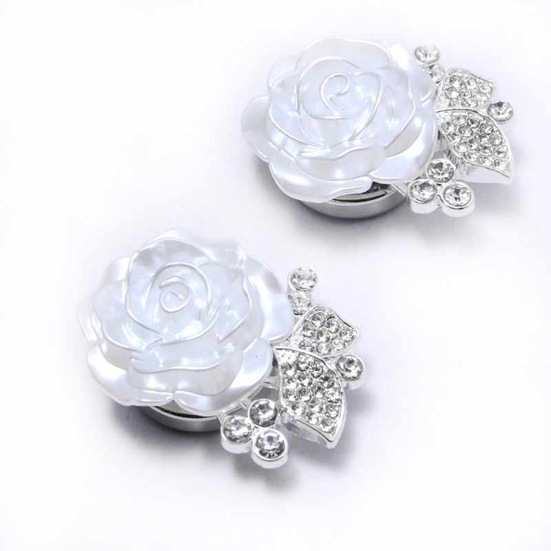 Set di gemelli con clip e bottoni, con strass, per camicie e accessori alla moda_voghion.com