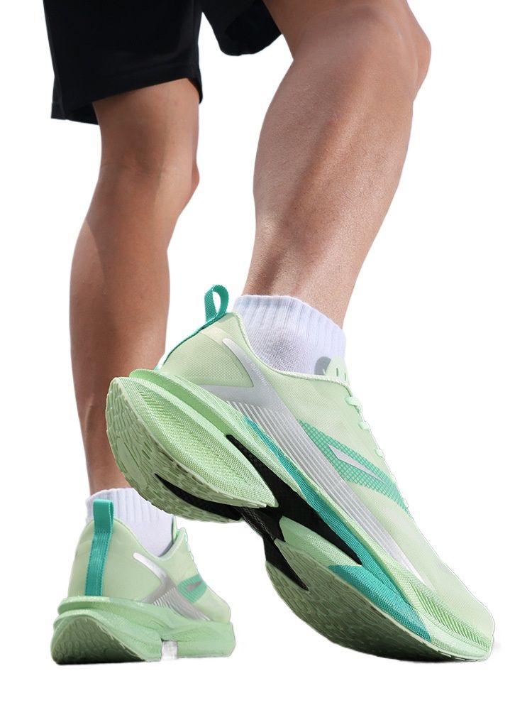 Herren Carbon Plate Laufschuhe Frühling/Sommer Gepolsterte Atmungsaktive Mesh Paar Sportschuhe Atmungsaktive Speed-Laufschuhe_voghion.com