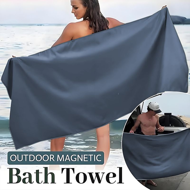 Asciugamano da bagno magnetico per esterni, asciugamano da spiaggia portatile per sport, asciugamano da spiaggia in microfibra ad asciugatura rapida, asciugamano da bagno per sport e fitness_voghion.com