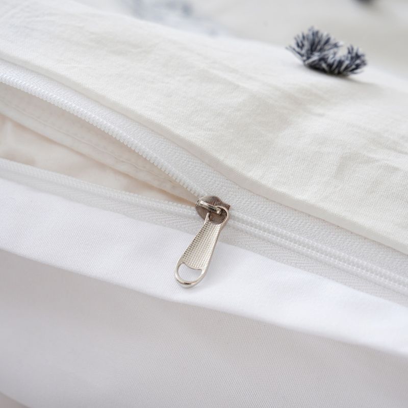 Bettbezug-Set aus hochwertiger Baumwolle mit geometrischem Jacquard-Muster und Tufting-Punkten – Bettwäschekollektion im nordischen Stil für Queensize- und Kingsize-Betten_voghion.com