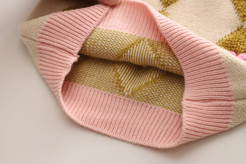 Baby Girls Sweater Dress Autumn And Winter Knit Two Dress Girls Long Sleeve Round Neck Sweater Dress_voghion.com