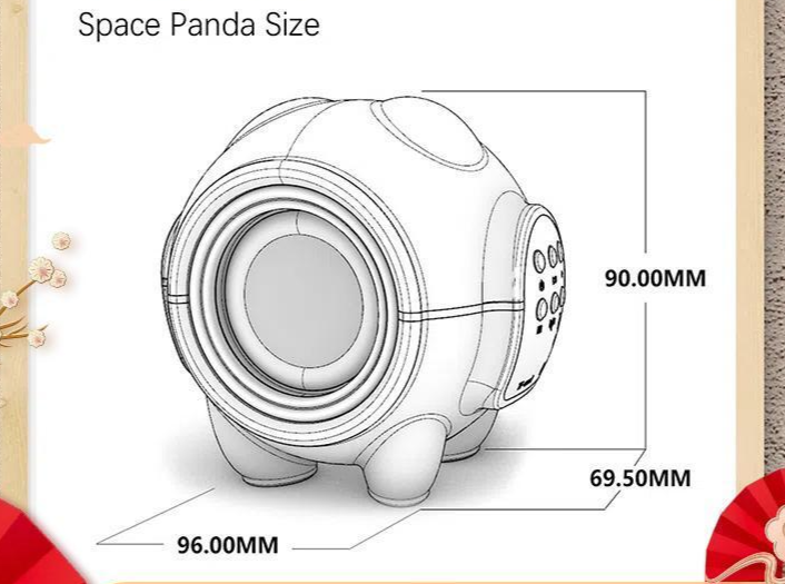 Space Panda Bluetooth High Sound Quality Creative Portable Mini Personalized Card Slot Small Speaker Colorful Subwoofer_voghion.com