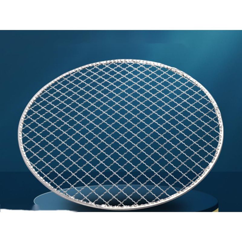 Disposable Outdoor Picnic Edged Grilling 295mm Japanese Style Round BBQ Galvanized Grill Net_voghion.com