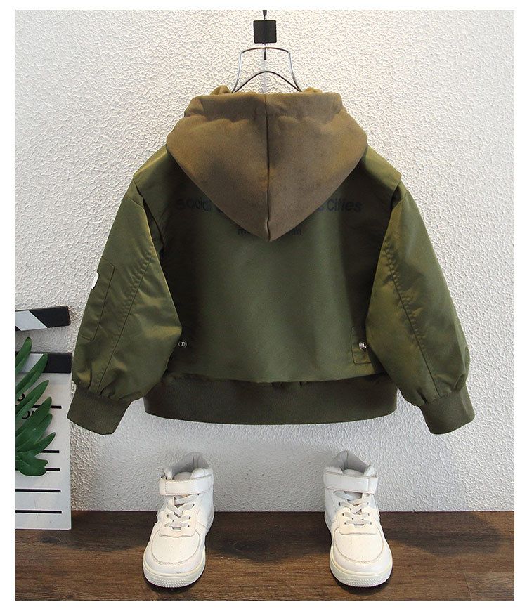 Giacca da baseball per bambini, primavera e autunno, elegante giacca con cappuccio per bambini di piccole e medie dimensioni_voghion.com