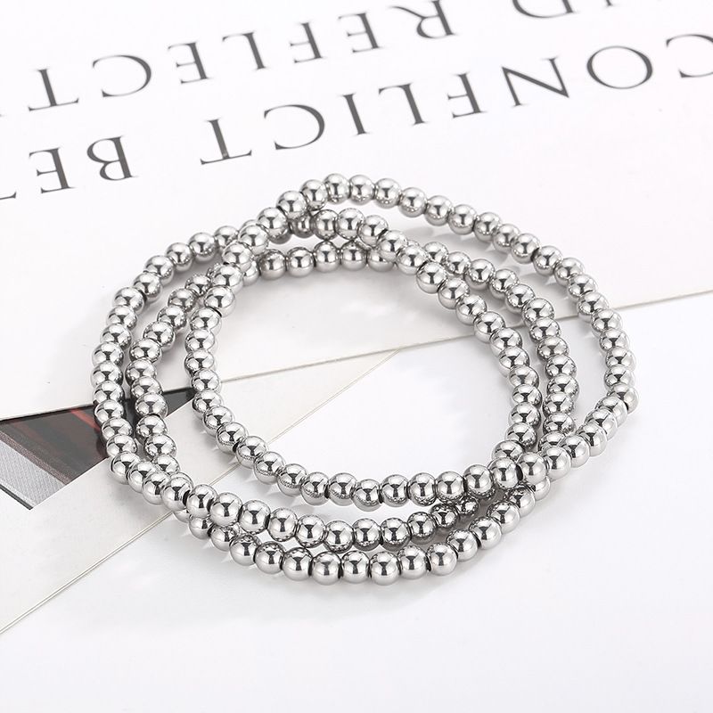 Gioielli da uomo e da donna, bellissimi braccialetti elastici con perline rotonde, bracciale fai da te alla moda e reattivo._voghion.com