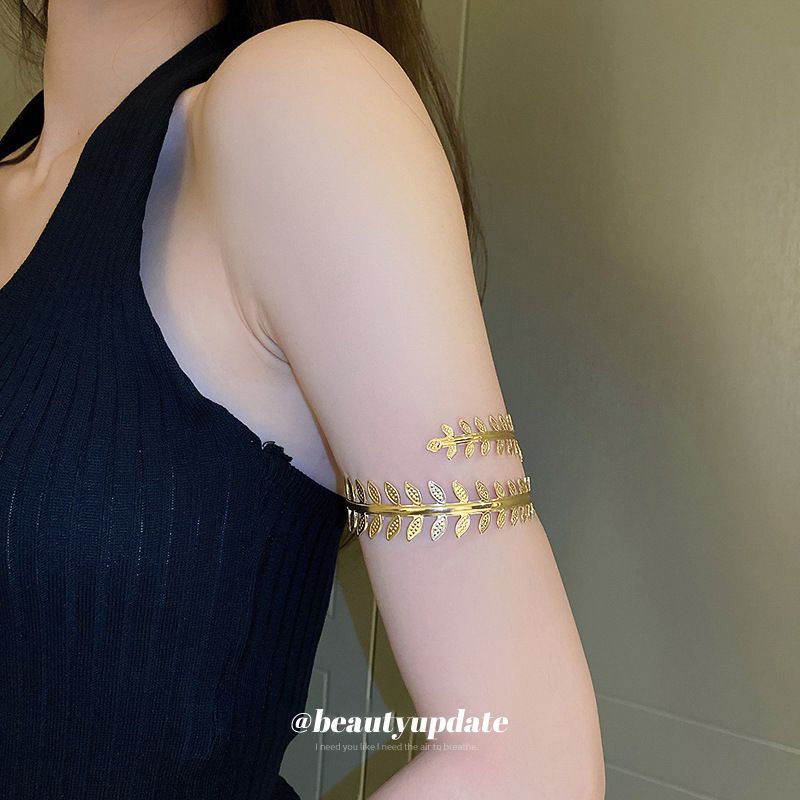 Listi, veje, listi, roke, zapestnice, lahka razkošje, niša, personalizirana oblika, vsestranska zapestnica s hladnim in_voghion.com