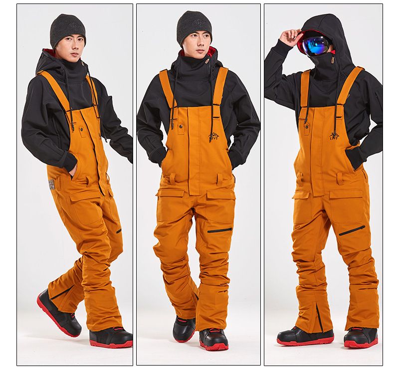 Tuta da sci Snowboard doppia tavola impermeabile nera invernale sci indoor sci nuovi pantaloni da neve_voghion.com
