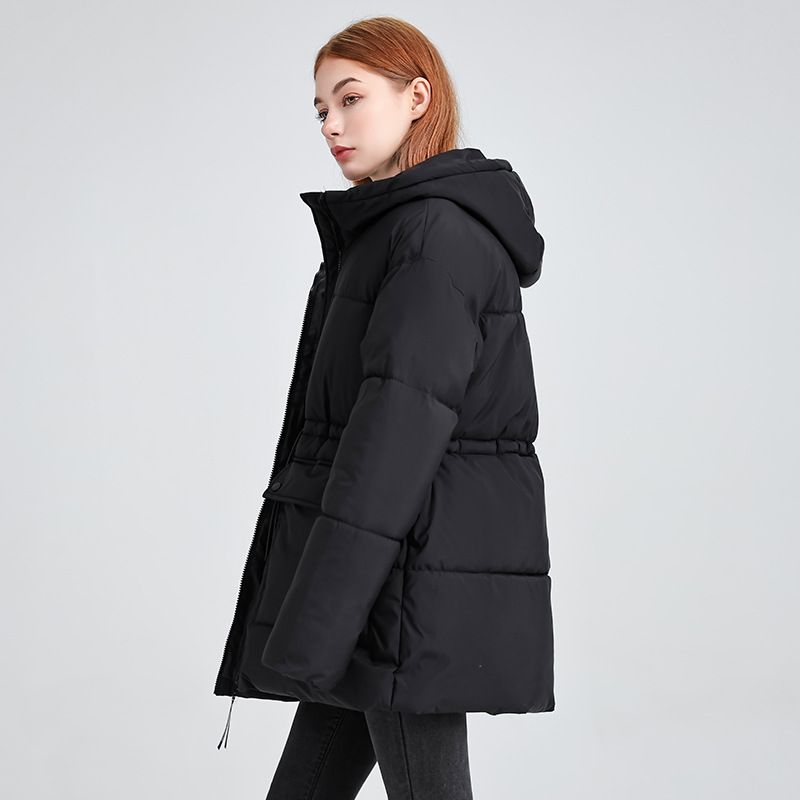 Women's Clothing Women's Oversized Puffer Jacket - Hooded Winter Coat With Quilted Detailing_voghion.com