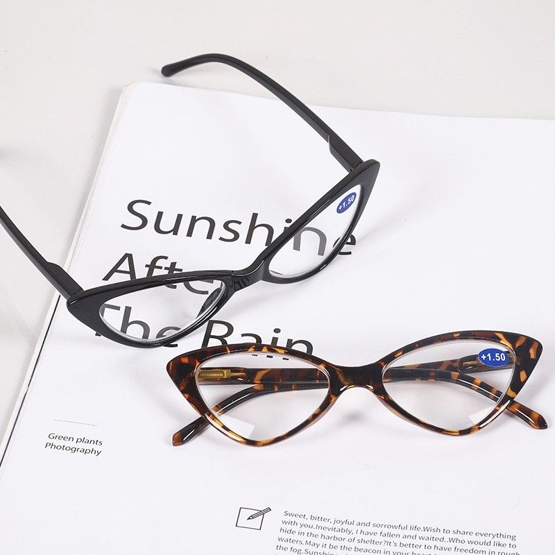Nuovi arrivi da donna Cat Eye Anti Blue Light Lente di ingrandimento per computer con montatura leopardata nera e occhiali da lettura_voghion.com
