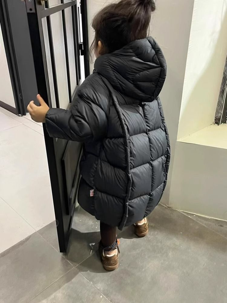Mittellange neue Daunen-Baumwolljacke für Kinder für Mädchen, stilvolle neue Baumwollwattejacke, dick, warm, Baumwollwattejacke, Trend_voghion.com