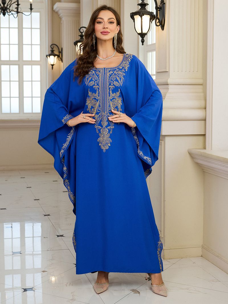Copricostume da spiaggia da donna, in cotone, con ricami dorati, per le feste_voghion.com