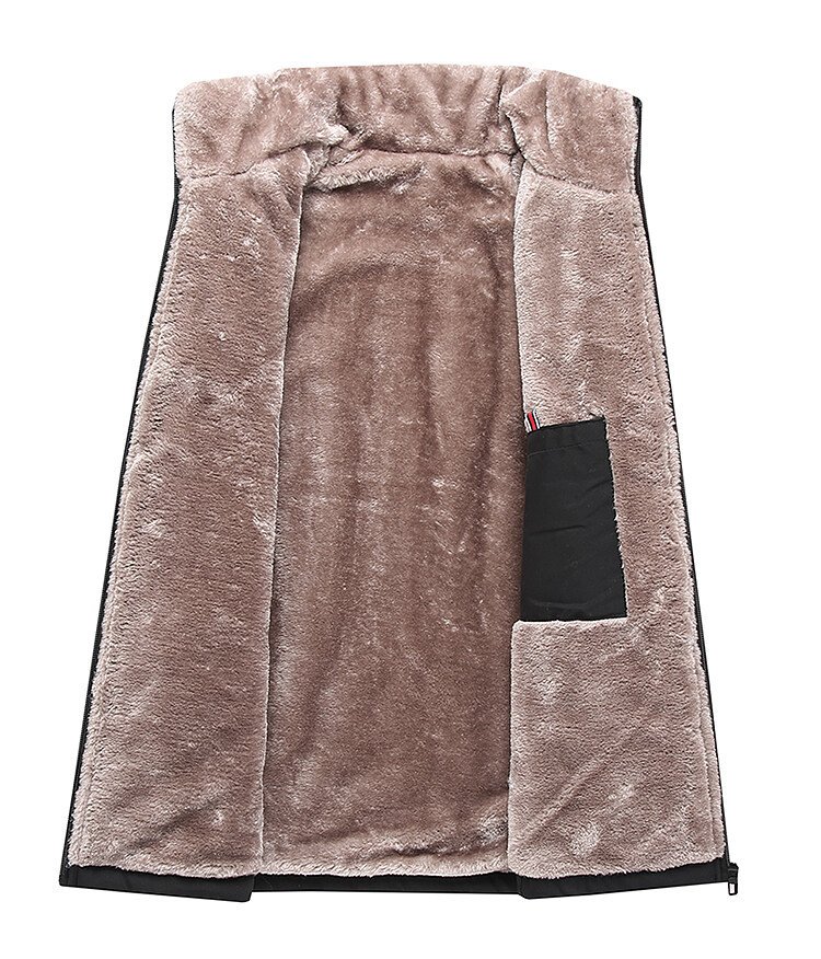 Roupas masculinas de meia-idade e idosos jaqueta masculina inverno quente e lã engrossada para usar casaco à prova de vento_voghion.com