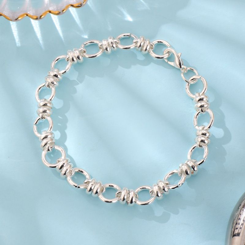 Bracciale a catena cubano versatile fatto a mano in metallo placcato oro per uomo, stile Ins_voghion.com