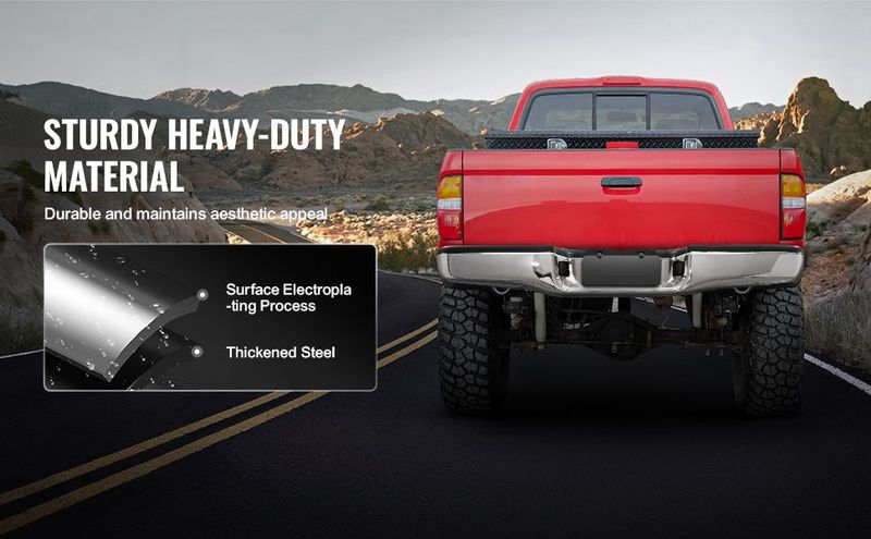 VEVOR Rear Step Bumper Chrome Steel Bumper Assembly For 1995-2004-Toyota Tacoma_voghion.com