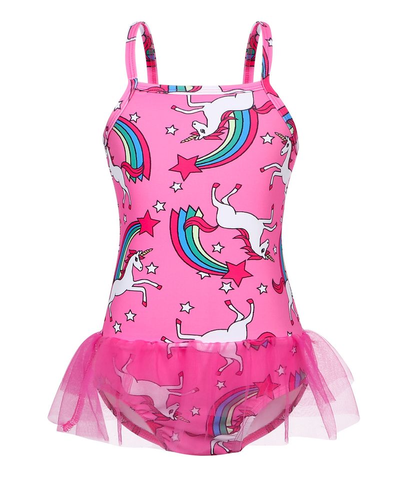 Maillot de bain une pièce pour filles européennes et américaines Mother & Kids Maillot de bain une pièce pour enfants d'été Maillot de bain une pièce respirant à séchage rapide pour enfants_voghion.com