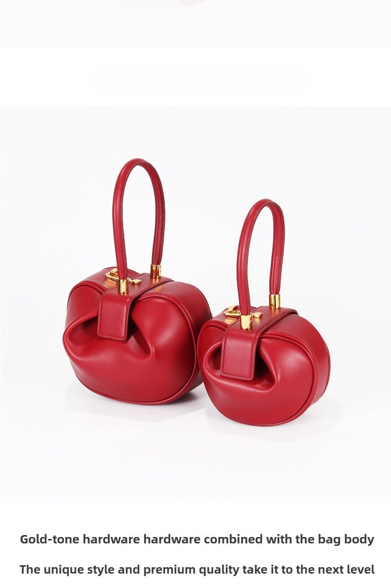 Borsa a mano in vera pelle, borsa da polso retrò con tracolla in stile Wonton, borsa da sera da donna con fibbia_voghion.com
