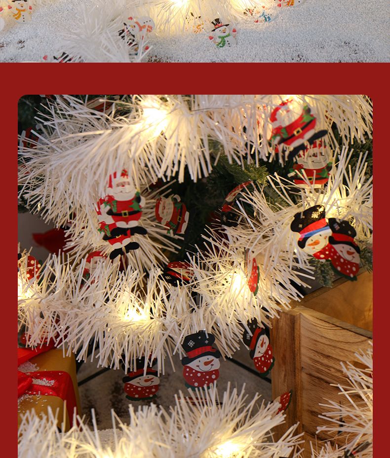 Guirlande lumineuse LED transfrontalière en fil de cuivre, idéale pour créer une ambiance de Noël et décorer vos fêtes._voghion.com