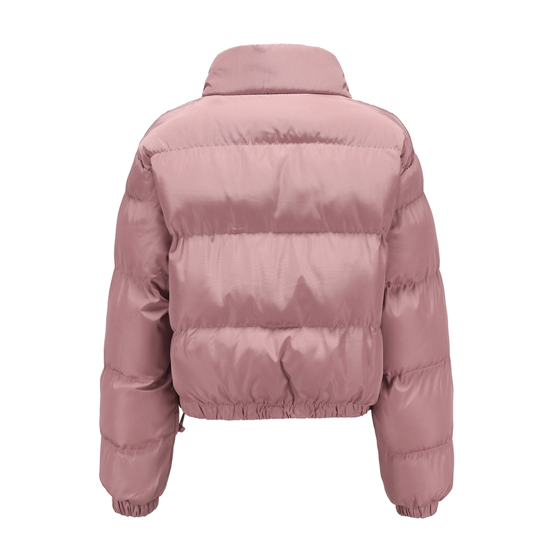 Women's fashion long sleeve high neck warm coat loose casual cotton-padded jacket_voghion.com