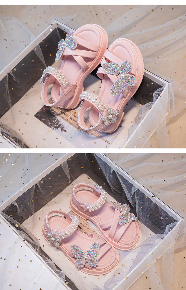 Scarpe Roman 2023 New Summer Girls' Princess Sandali versatili per bambini medi e grandi_voghion.com