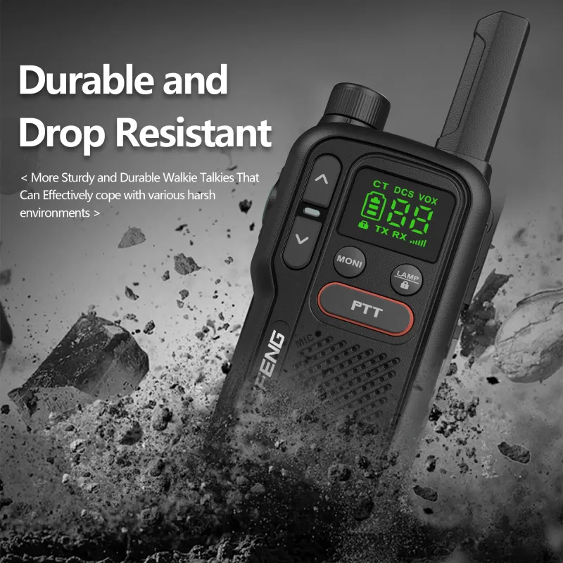 Baofeng T18 Mini Walkie Talkie BF-T18 PMR446MHz Long Range Rechargeable Portable Kids Two Way Radio Type-C Charge FM 16CH_voghion.com