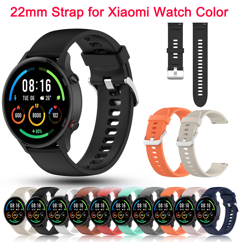 22mm Officiële Siliconen Vervangen Bandjes voor Xiaomi Mi Horloge Kleur Sport Editie band voor Mi Horloge Kleur Armband horlogebanden Correa_voghion.com
