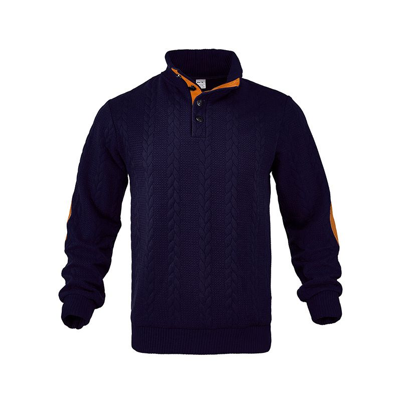 2024 New Jacquard Buttoned Henry Collar Autumn Winter Long Sleeve Patch Embroidered Casual Sweatshirt_voghion.com