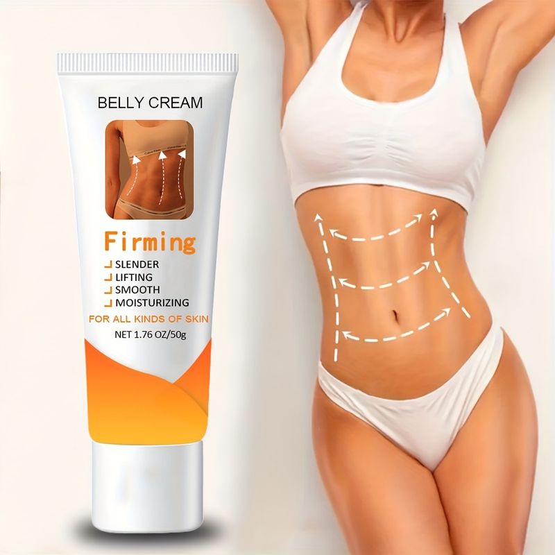 Jojoba Yağı ve Kafeinli Göbek: Kadınlar İçin Açık Bej Nemlendirici ve Sıkılaştırıcı Vücut Masaj Kremi - Sıkılaştırıcı, Kalça,_voghion.com