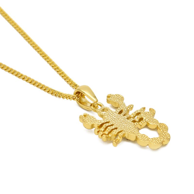 Collana con ciondolo a forma di scorpione, gioielli da uomo e da donna, catena cubana hip hop, pezzo alla moda in lega per uno stile audace_voghion.com