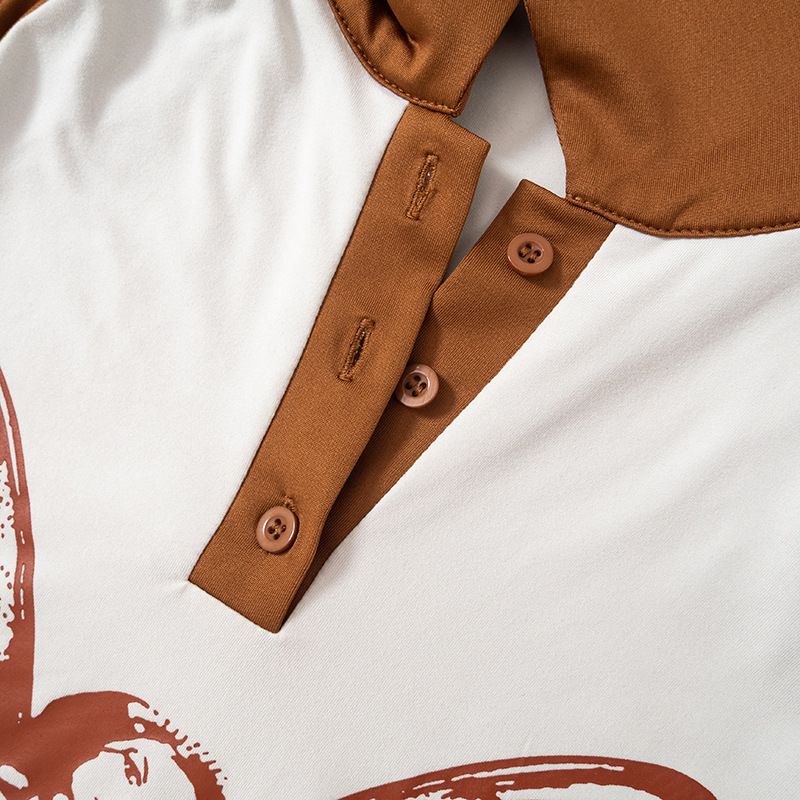 Q23TP274 Top de verano para mujer, personalizado, con cuello polo y hombros descubiertos, con estampado en contraste_voghion.com