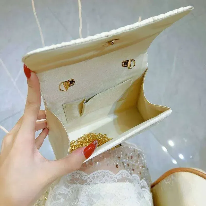 Designer-Clutch mit schlichtem Plissee-Design für Damen, modisch, eine Schulter, kleine Klappe, elegant für den täglichen Abend, Bankette_voghion.com