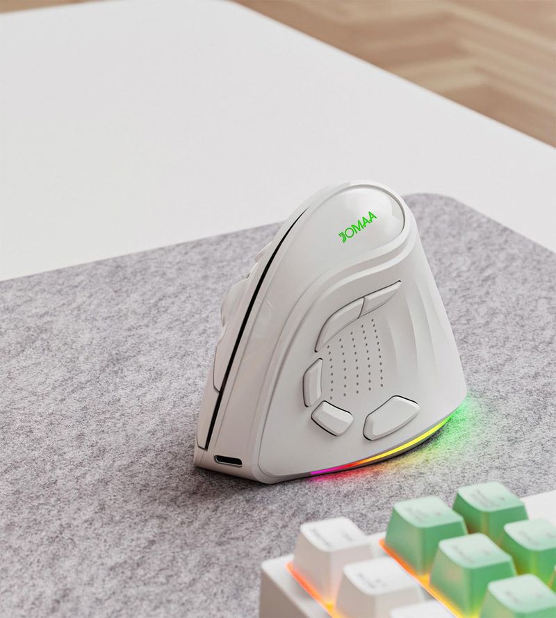 JOMAA-Wireless AI Mouse, 2.4G, Bluetooth, Voice Recording, Artificial Intelligence, 1600DPI, USB, Speech Recognition,_voghion.com