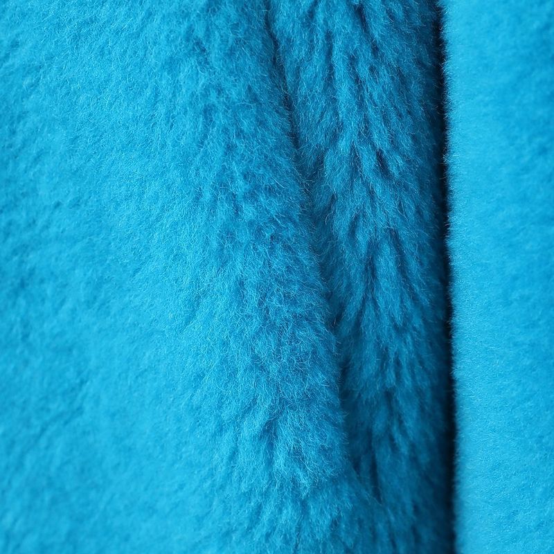 Women's 100% Wool Fleece Coat With Round Neck - Elegant Casual Outerwear For Fall & Winter, Office & Daily Wear (Pink, Blue)_voghion.com