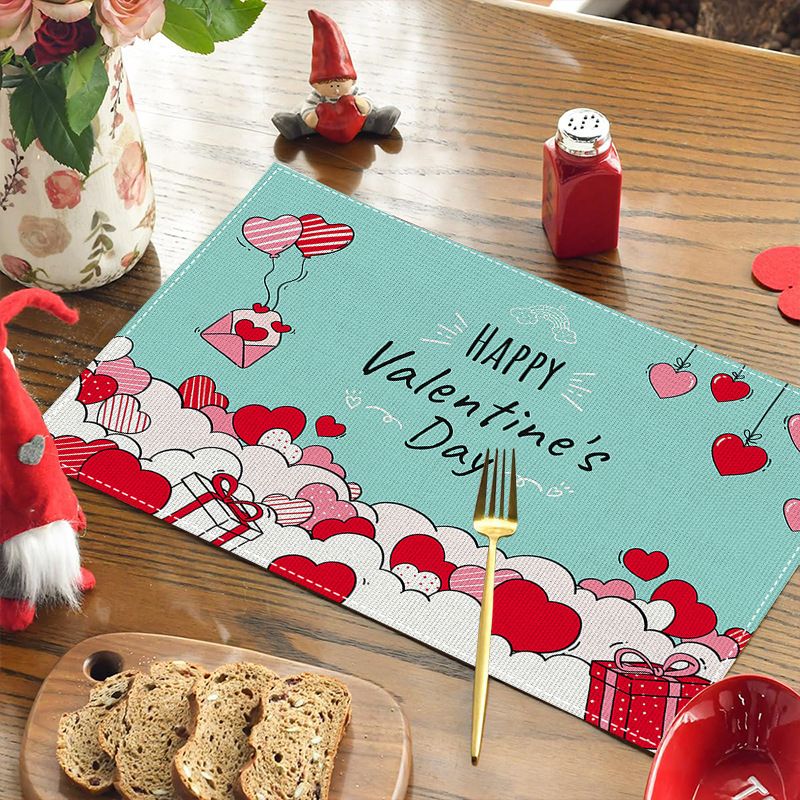Keten Masa Örtüsü 4'lü Set - Noel, Bağımsızlık Günü ve Günlük Kullanım İçin Isıya Dayanıklı ve Çevre Dostu Yemek Örtüleri_voghion.com