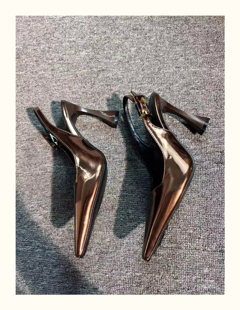 Park Caiying Rose-Toe-Sandalen für Frauen 2024 Frühling neue spitze Zehenrückseite leere Schuhe Lackleder Stiletto sexy High Heels_voghion.com