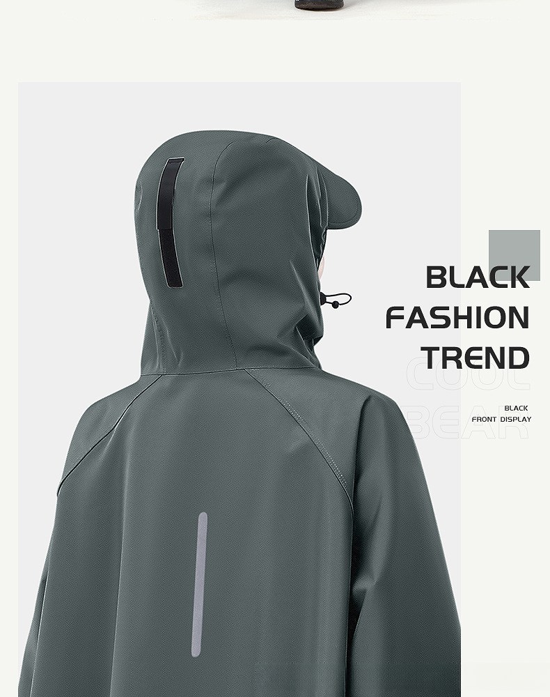Beimei Elektroroller-Regenmantel, verdickter und verlängerter Ganzkörper-Regenschutz für Erwachsene, Unisex-Poncho_voghion.com
