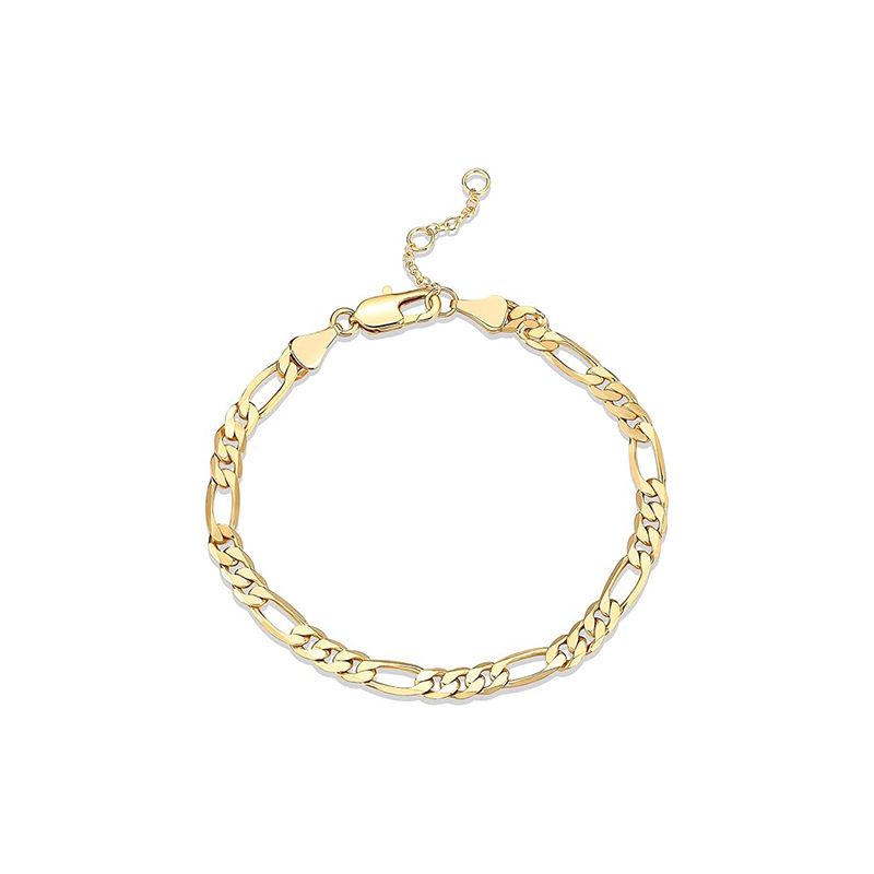 Pulseira de aço inoxidável de alta qualidade All Match banhada a ouro 14k joias da moda_voghion.com