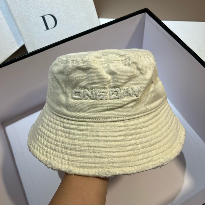 2025 American Washed Brushed Cotton Fisherman Spring And Autumn New Style Ripped Embroidered Letters Casual Outdoor Travel_voghion.com