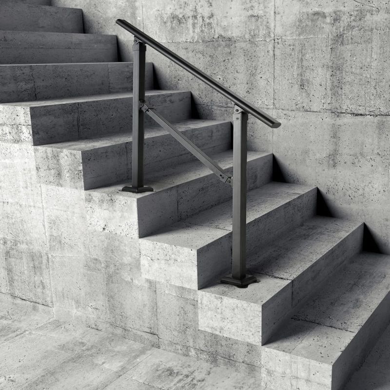 Steel Carbon Kit Railing Steps Outdoor Hand 3 Metal Rail Degree Handrail With Ad Handrails Installation Ft Stair 050 And 3 For_voghion.com
