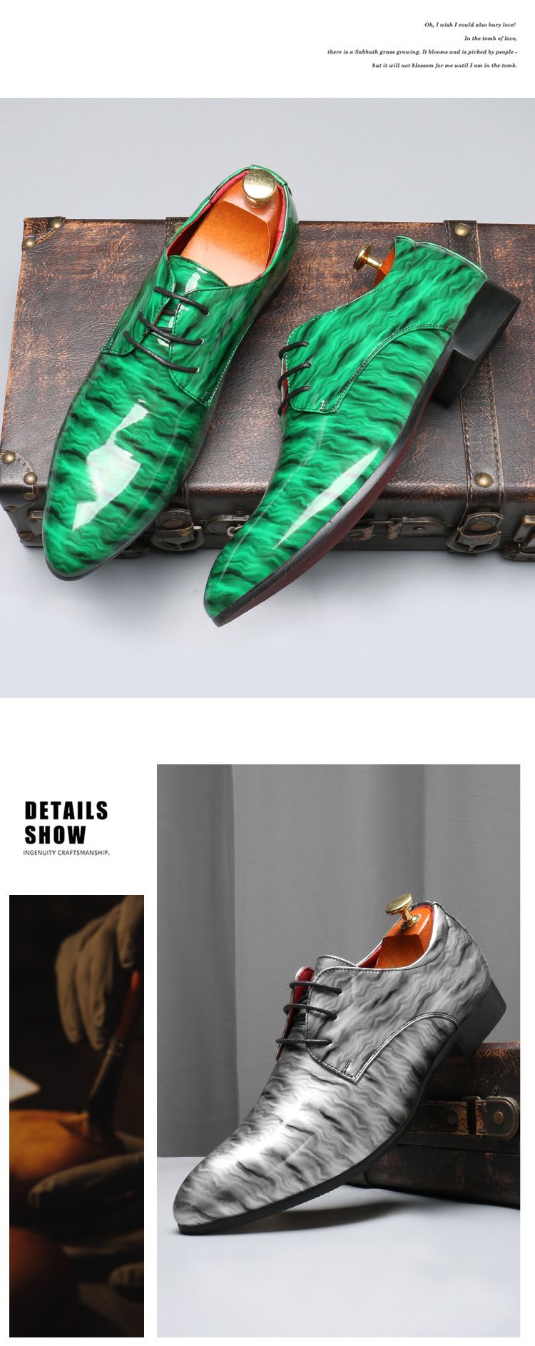 Scarpe casual da uomo con lacci a punta in pelle per uomo taglie forti_voghion.com