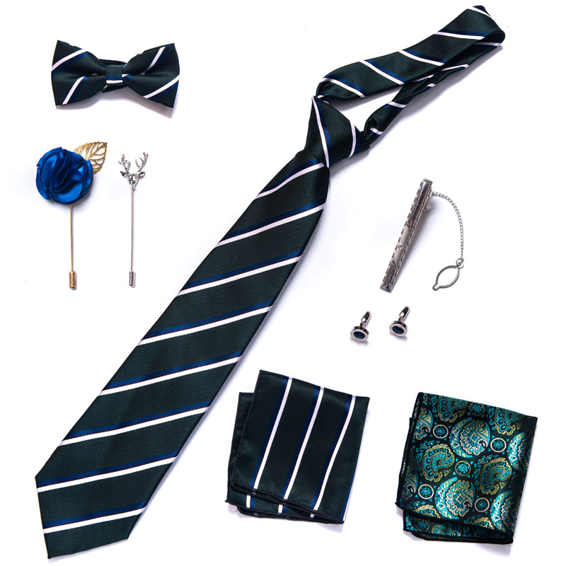 Papion cravată, accesorii pentru bărbați, set de 8 piese, corsaj, broșă, butoni, rochie formală, costum, nuntă și nuntă_voghion.com