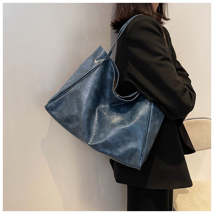 Women's Bags Tote Bag Women's Bag New Autumn And Winter Large Capacity Soft Leather Shoulder Bag Retro Casual Portable Bucket Bag_voghion.com